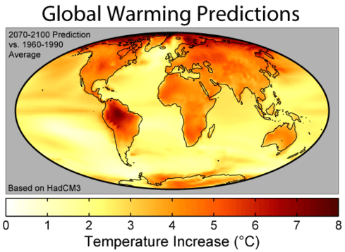 Content global warming predictions